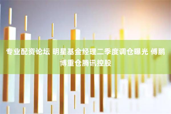 专业配资论坛 明星基金经理二季度调仓曝光 傅鹏博重仓腾讯控股